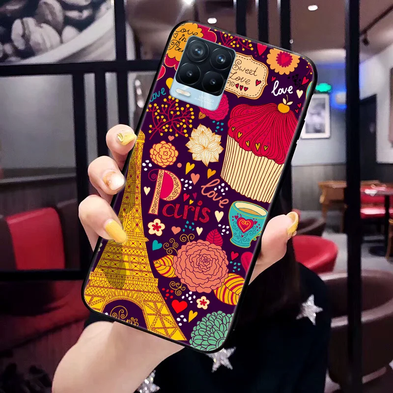 for realme 8 pro case phone cover soft silicone tpu back cases for realme 8 8i 9i realme8 pro 3d emboss flower cases realme 9i free global shipping