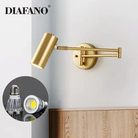 gu10 led wall lamp e27 bulb for free golden wall light fixture adjustable angellength wall sconce bedroombathroom mirror lamp