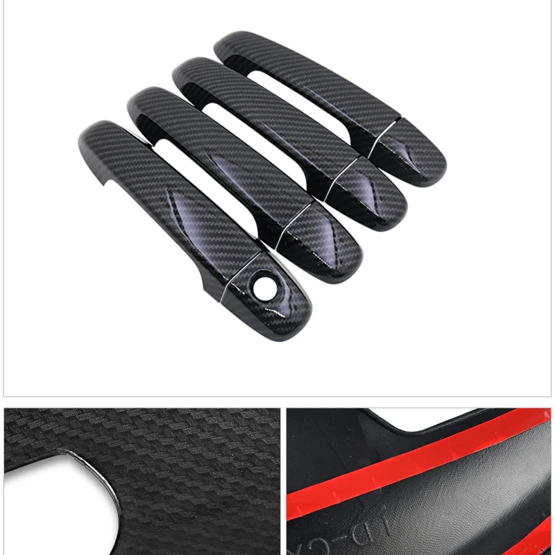 Наклейки на внешнюю панель автомобиля карбоновая хромированная крышка дверной