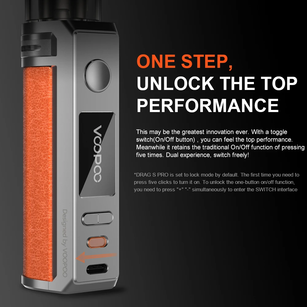 Электронная сигарета VOOPOO DRAG S Pro Mod 80 Вт 8 5 в Kit мл TPP X Pod бак 3000 мАч встроенный
