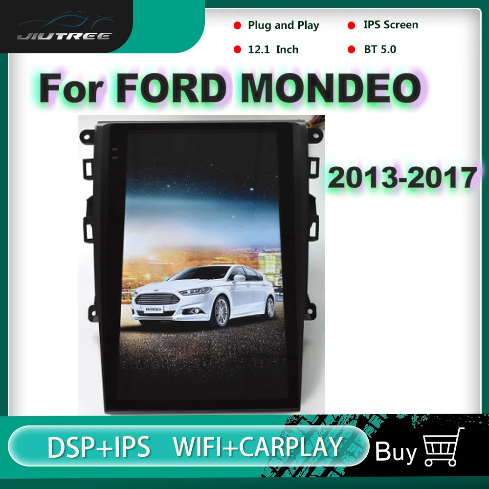 Автомобильный радиоприемник 12 1 дюйма в стиле Tesla на Android с GPS-навигацией для Ford Mondeo