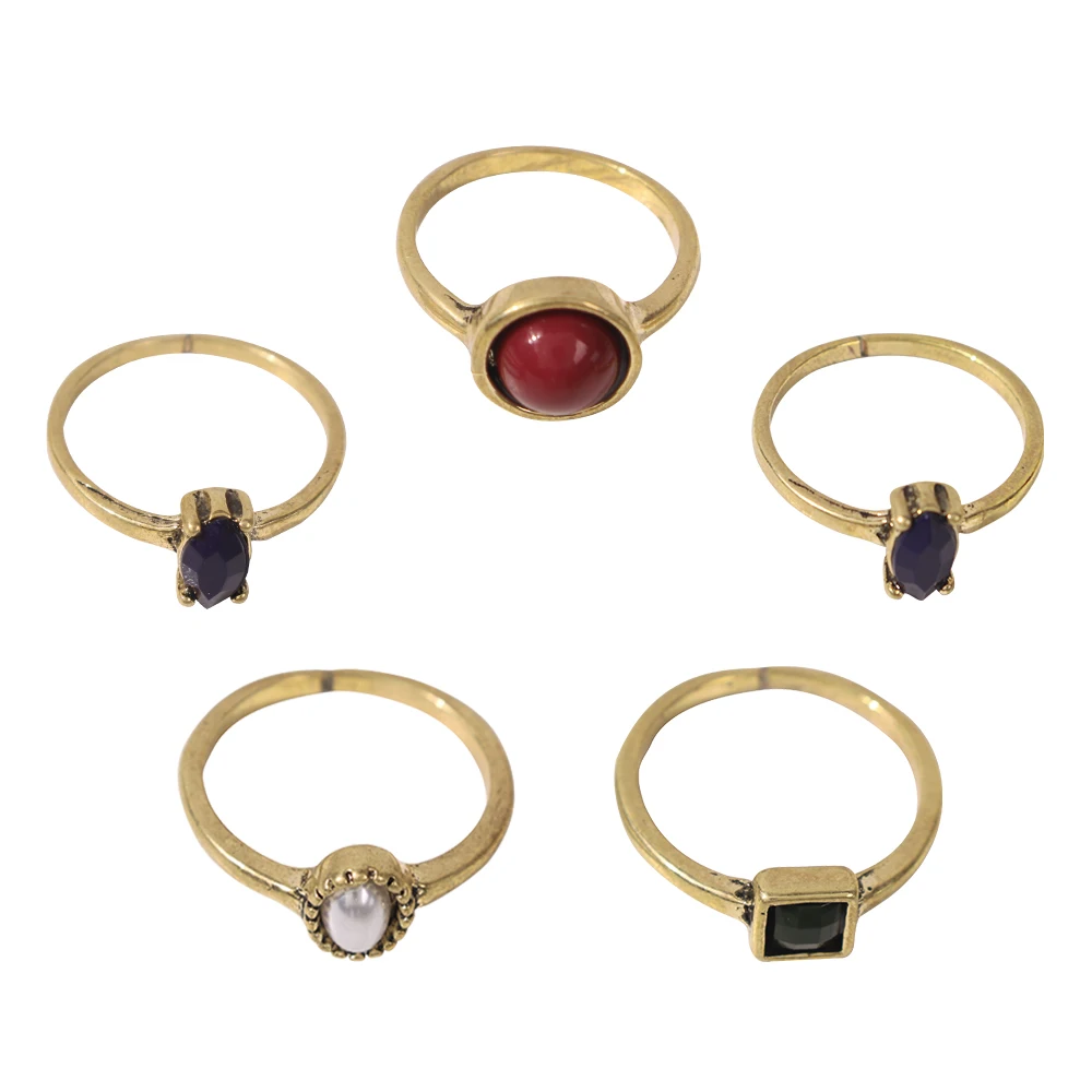 

Creative Ins Hip Hop Ring Women Fashion Alloy Resin Ring SetGothicAccessoriesforWomenJewelryBrandLuxuryWholeSaleCombination Ring