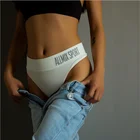 Трусики Тонг для девушек трусы для женщин сексуальный бесшовный спортивный письма с широкой талией Твердые Цвет бесшовное нижнее белье, трусы, нижнее белье M-XL дизайн