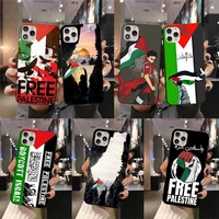 free palestine flag map arabic phone case for iphone 13 12 11 pro mini xs max 8 7 plus x se 2020 xr cover