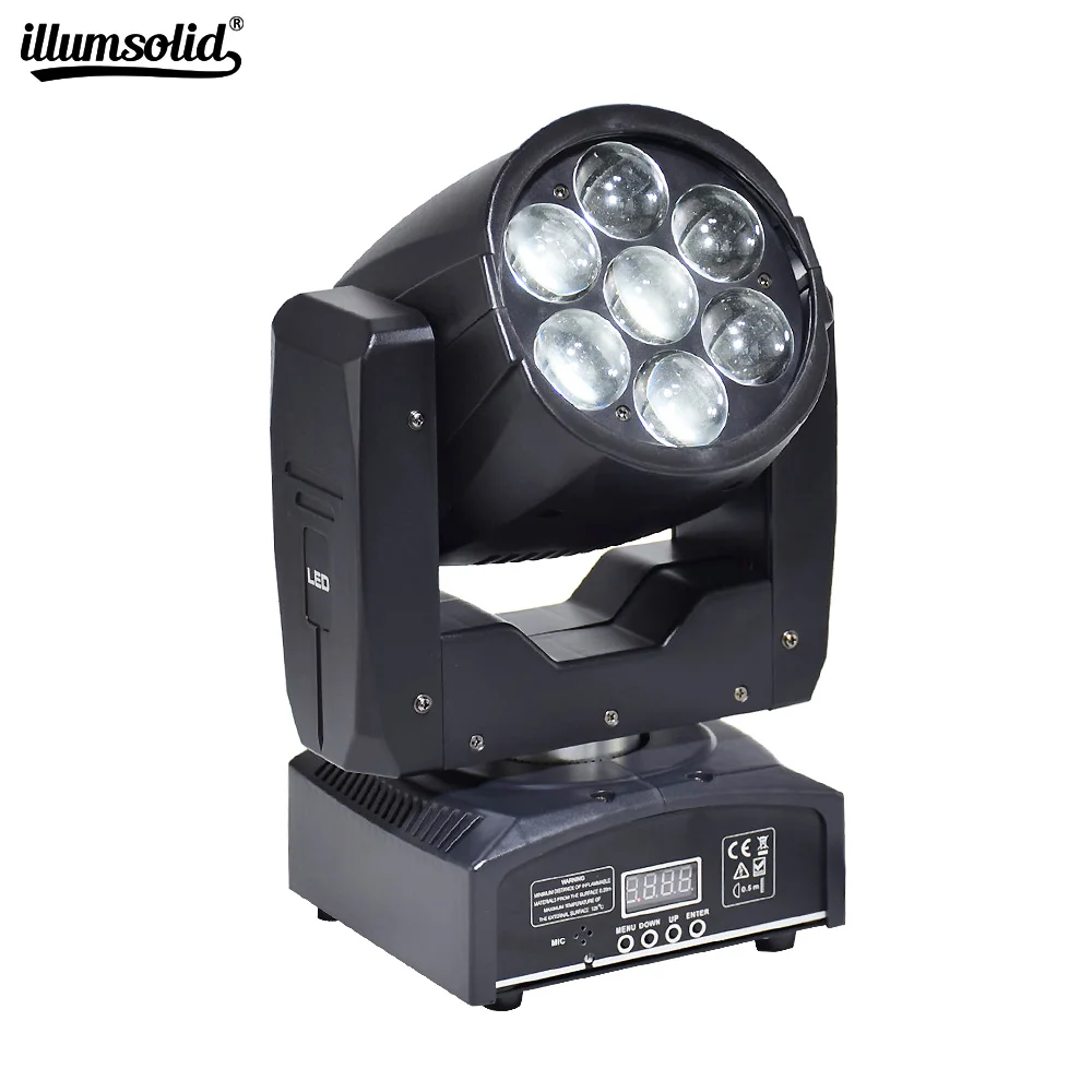 

High Quality Zoom Led Mini Beam Wash Moving Head Light 7x12W 4in1 RGBW Quad Professional DJ Disco DMX Stage Lights