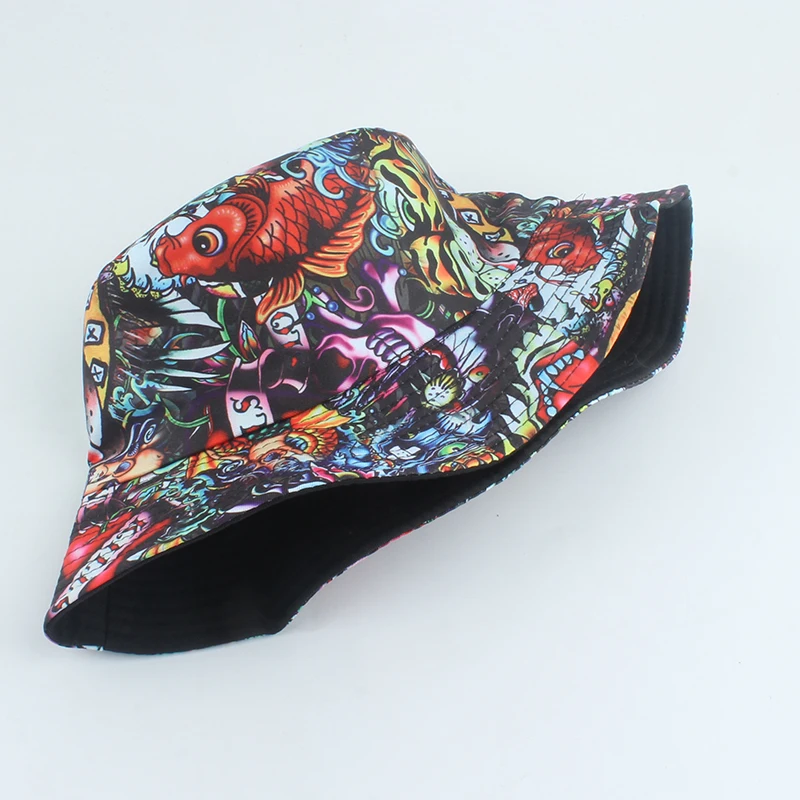 

2021 Harajuku Fisherman Hat Reversible Bucket Hats For Men Women Fashion Bob Chapeau Street Hip Hop Bucket Cap