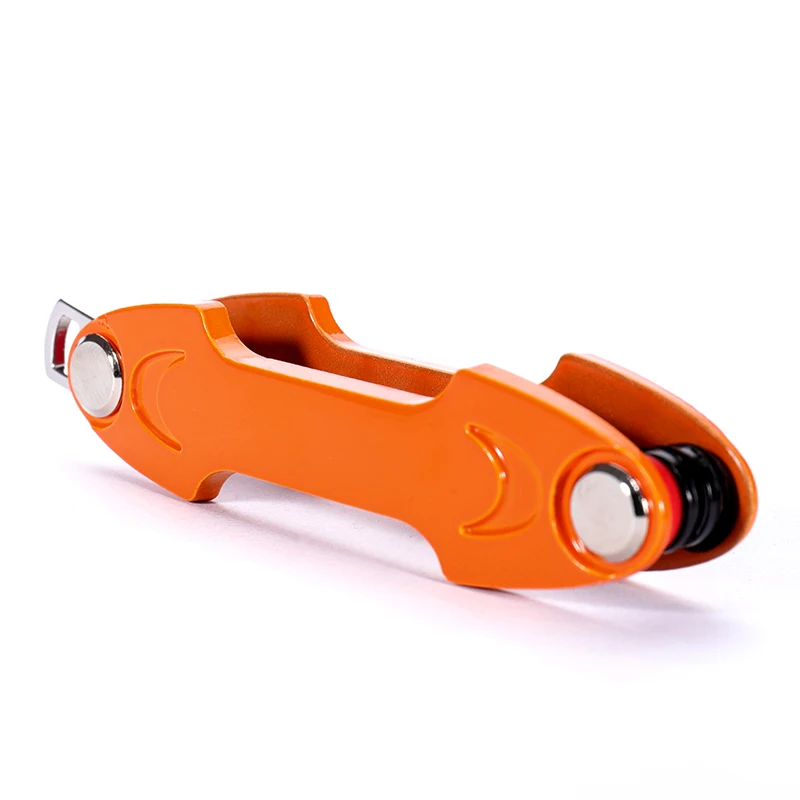 

Brand New Metal Keys Holder Wallet Casual Compact Key Holder Smart Keychain Daily Housekeeper EDC Tools Orange Keychain
