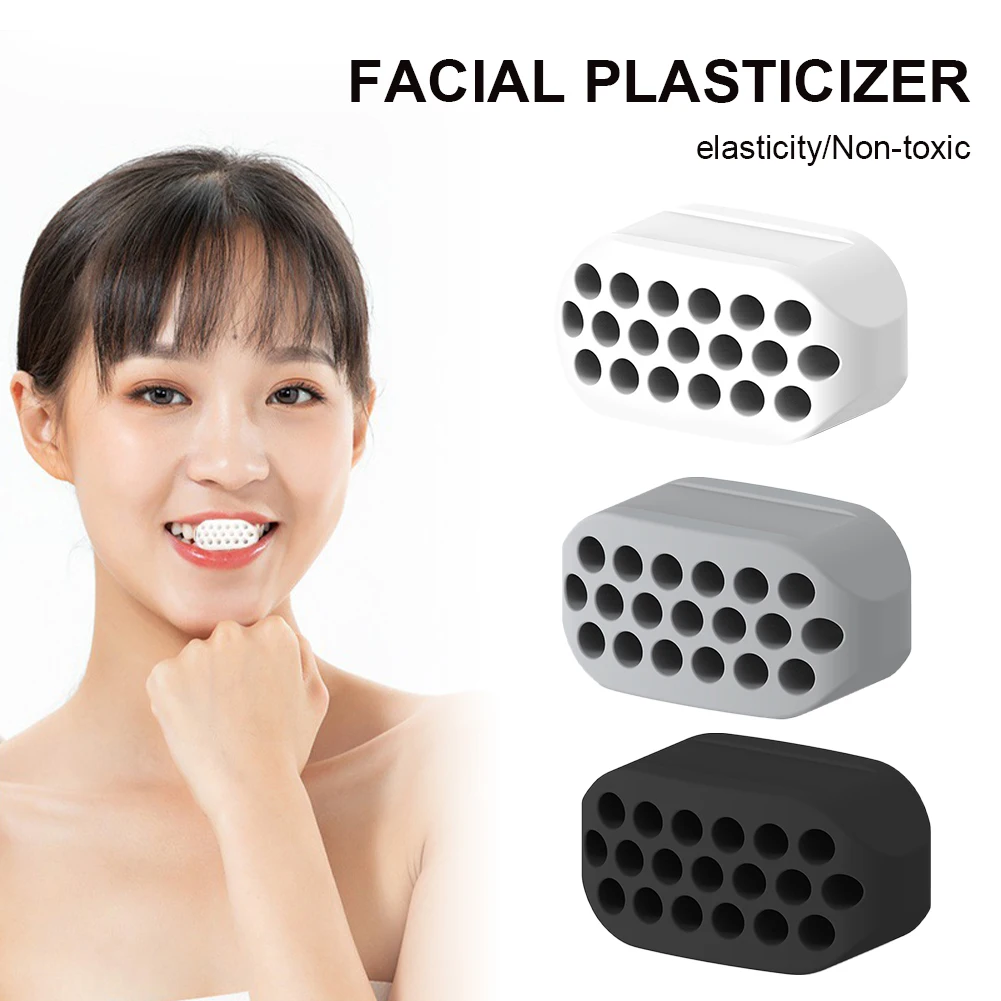 

Jaw Exerciser Durable Silicone BPA-Free Jawline Exerciser Trainer Double Chin Reducer for Men Women Black/White/Gray Hals slanke