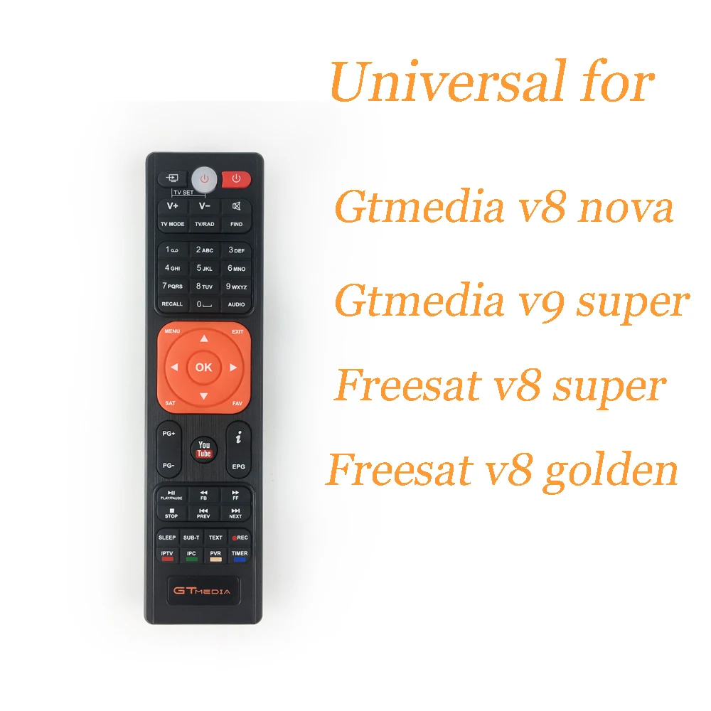 

[Genuine]HD Satellite TV Receiver Remote Control for Gtmedia v8 nova and freesat V7SHD V8 Golden V8 nova V9 Super V7 HD receptor
