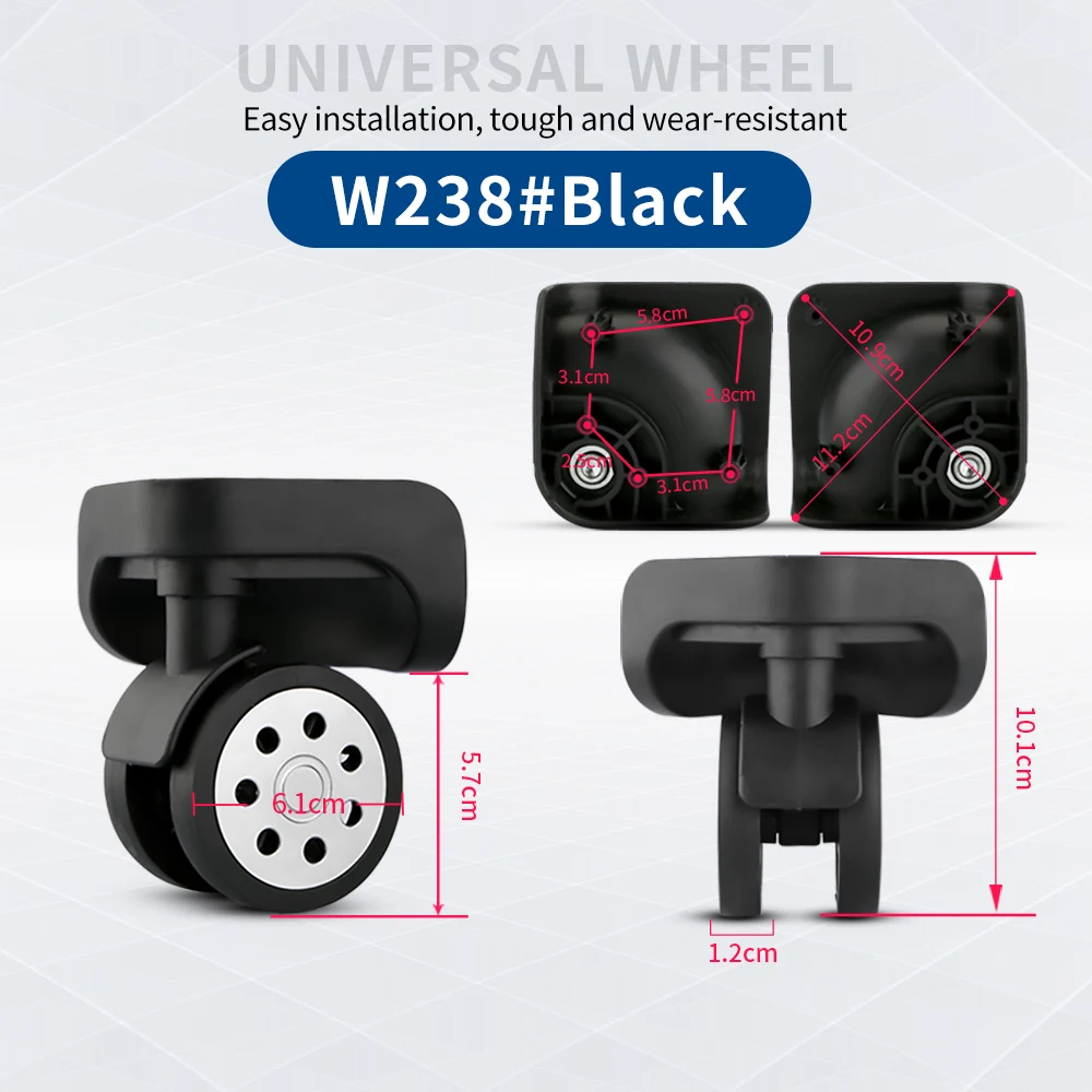 TANGYIPIN W238 Luggage trolley wheels universal accessories roller office box repair travel case replacement detachable wheel
