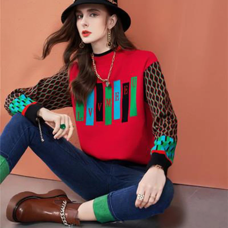 

Autumn/Winter European StationNew women's Sweater Long Sleeve knit bottomTop