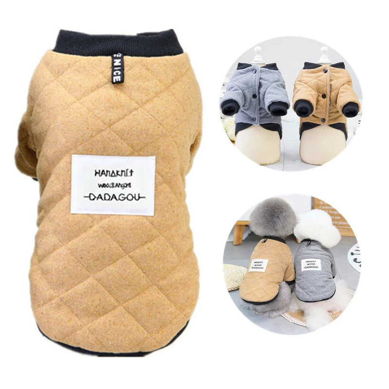 

Dog Winter Luxury Plaid Cotton Clothes Coat Cold Weather Jacket French Bulldog Chihuahua Puppy Outfit Winter Pet Clothing Teddy