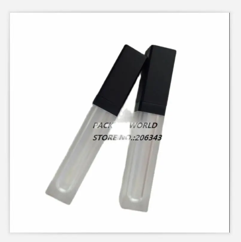 6 мл квадратная форма Матовый крем для губ блеск с черной крышкой масла губ/блеск