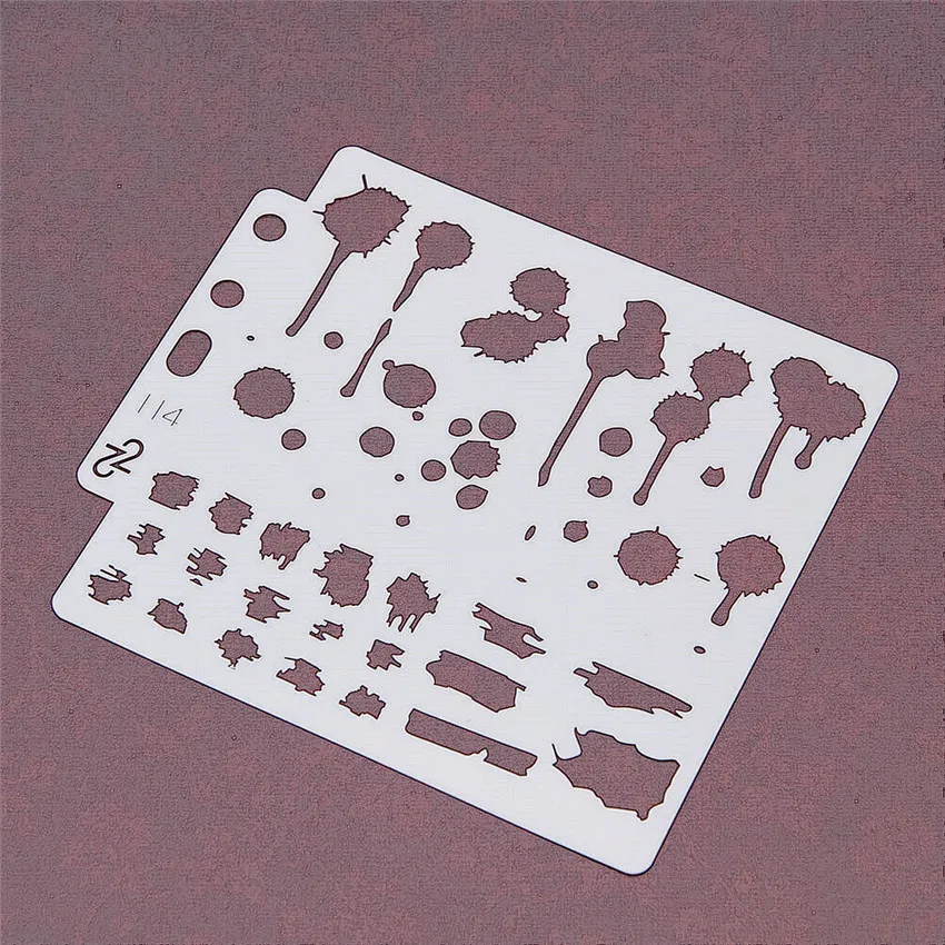 13x14 см с водными пузырьками скрап-Трафареты спрей Пластик пресс-форм щит форма