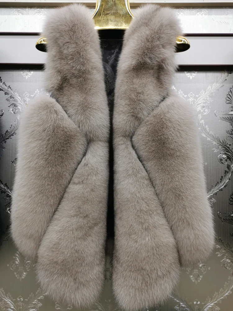 New real fox fur vest multi color winter women's fur coat long fur women's coat can be customized wholesale and retail