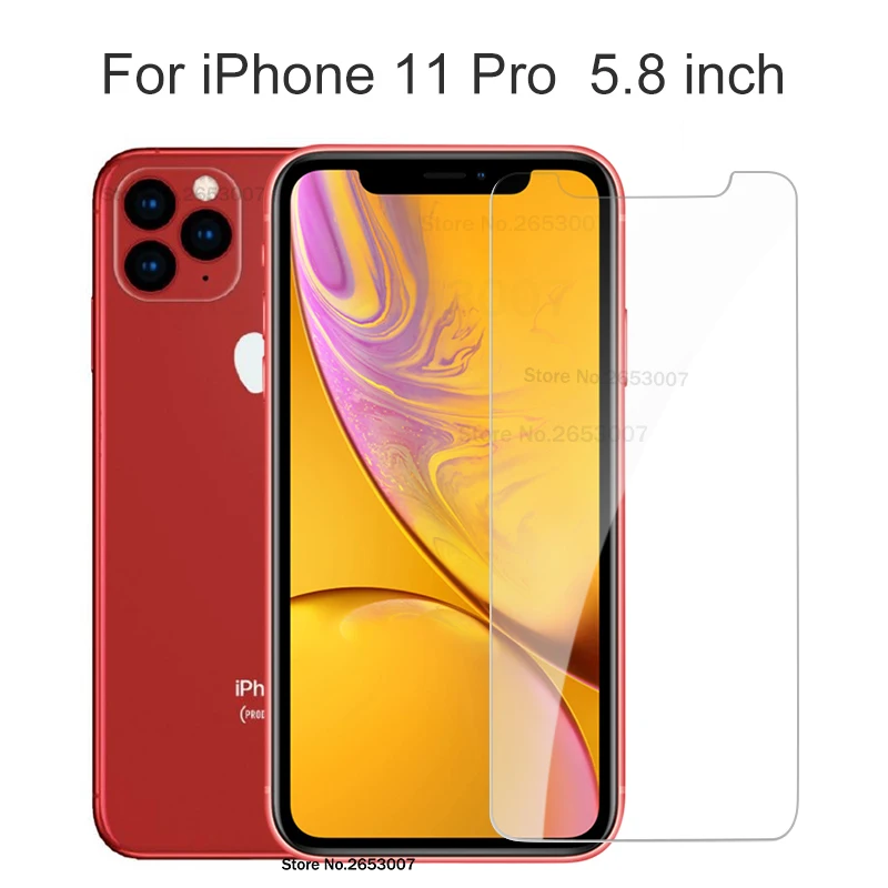 For iPhone 11 Pro5.8 Закаленное стекло для iPhone 11 Pro XR XS MAX Защита экрана для iPhone 8X7 6 6S Plus 5 5S SE 11 Pro Max 6,1 6,5 5,8 дюйма - Цвет: For iPhone 11 Pro5.8