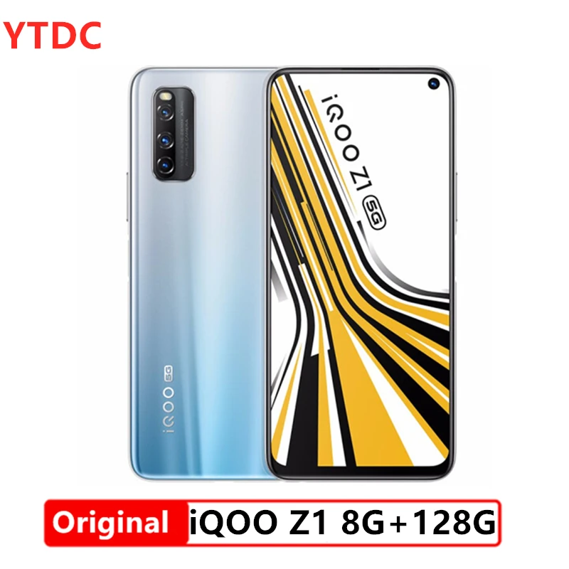 Оригинальный Vivo iQOO Z1 5G 8 ГБ 128 MediaTek 1000 плюс мобильный телефон чехол для мобильного