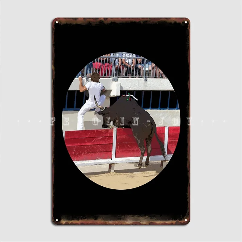 

Raseteur And Bull In The Arenas Metal Sign Garage Decoration Design Mural Pub Tin Sign Posters