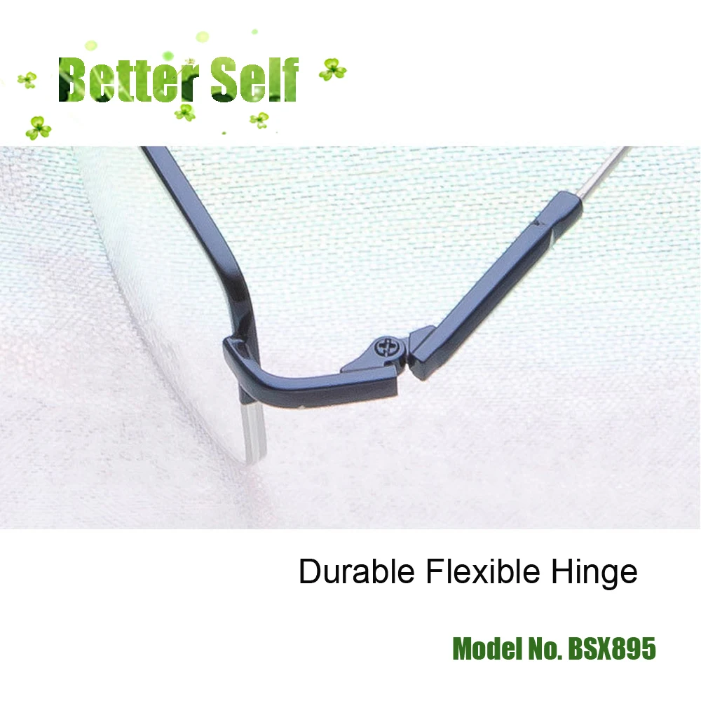 Очки мужские Полуободковые из титанового сплава Металлические очки с памятью