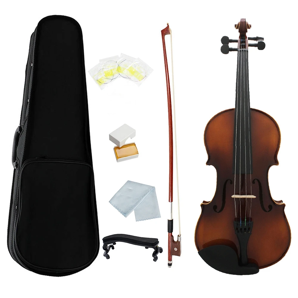 

HK.LADE 1/2 Violin Retro Acoustic Fiddle Solid Wood Spruce Maple Veneer with Bow Case Rosin Cloth Strings Shoulder Rest