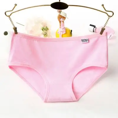 Pink Женские трусы, нижнее белье для женщин, одноцветные хлопковые бесшовные трусы, мягкие сексуальные трусики, стринги, ropa interior femenina K001 - Цвет: Pink