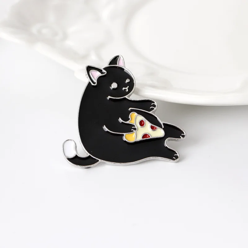 Женские эмалированные брошки с милыми мультяшными животными заколки в виде