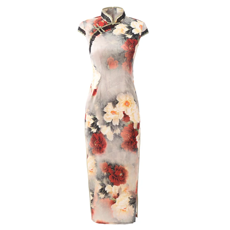 

CY Old Shanghai Cheongsam New Women's Elegant Socialite Retro Chinese Republican Style Mid-Length Free Shipping