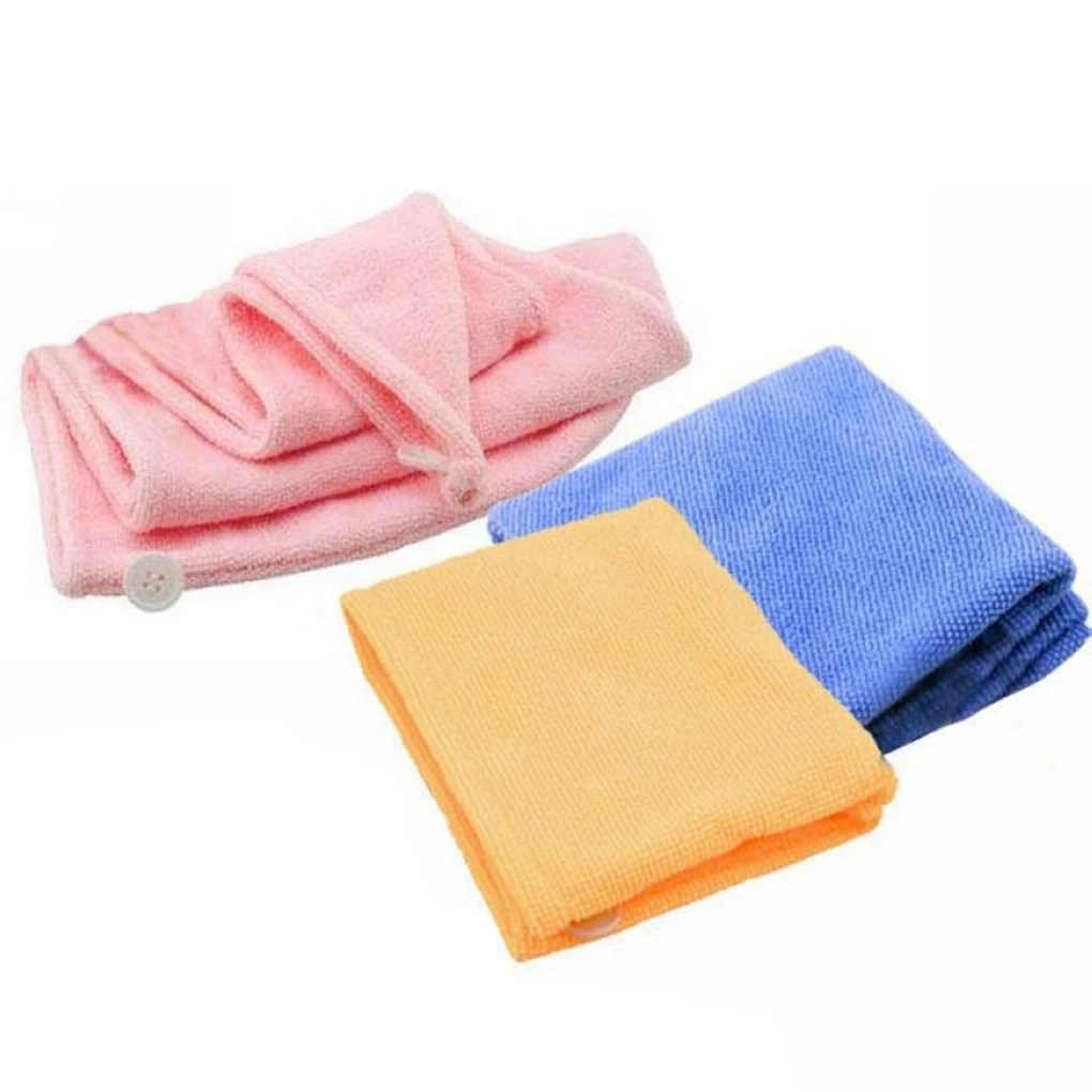 

Microfiber Bath Towel Hair Dry Quick Drying Lady Bath towel soft shower cap hat for lady man Turban Head Wrap Bathing Tools