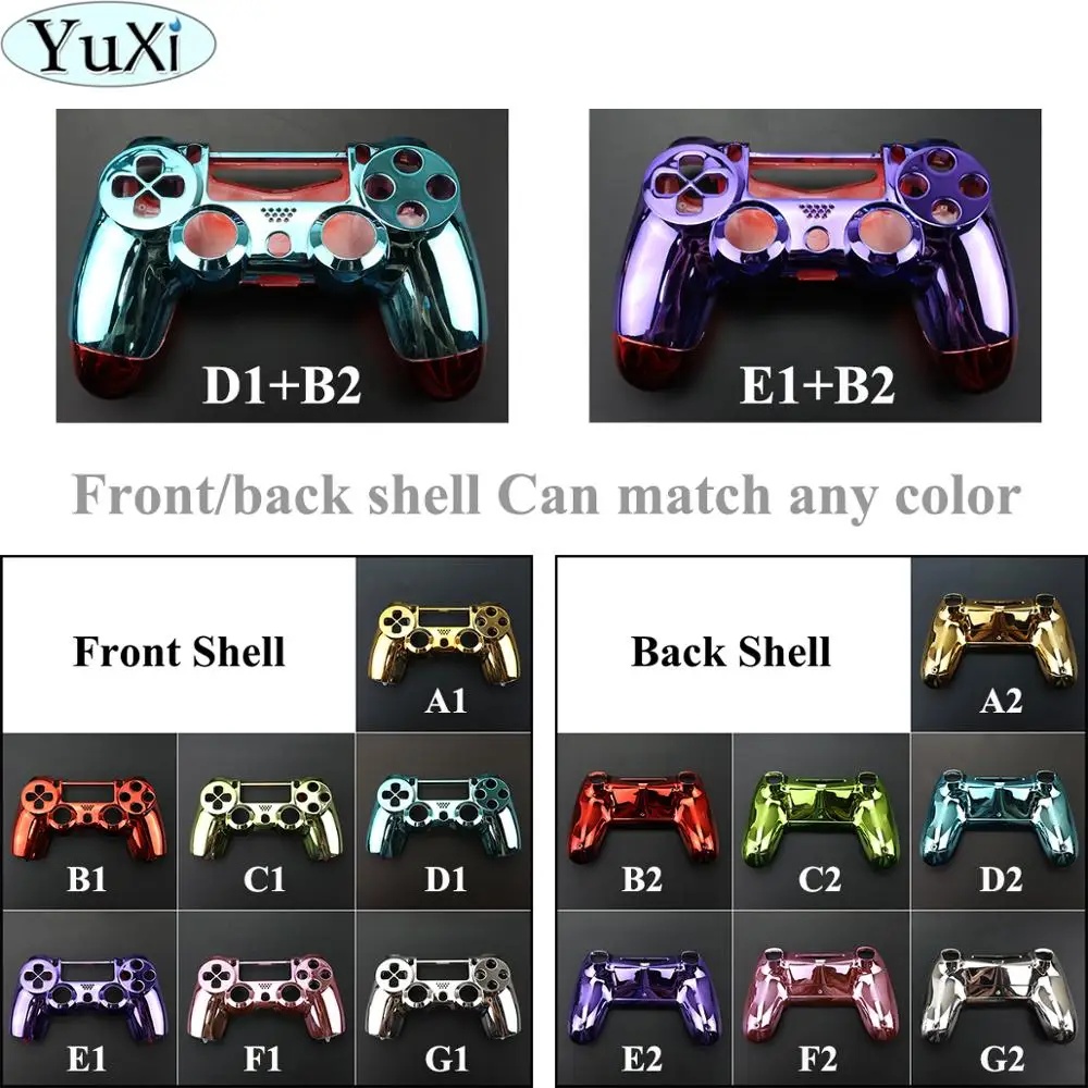 Сменный Чехол YuXi с хромированным покрытием чехол лицевой панелью для ремонта PS4