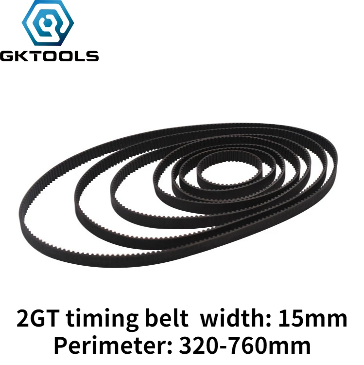 GKTOOLS C-24 3D Printer GT2 15mm Closed Loop Rubber 2GT Timing Belt Width Length 320 350 400 420 436 500 600 610 710 760mm | Обустройство