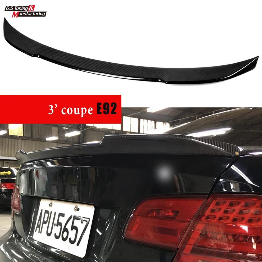 

Carbon Fiber Rear Deck Trunk Spoiler Car Wing for BMW 2006 - 2012 2-Door Coupe (E92) & Its M3, OEM Fitment & High Gloss Finish