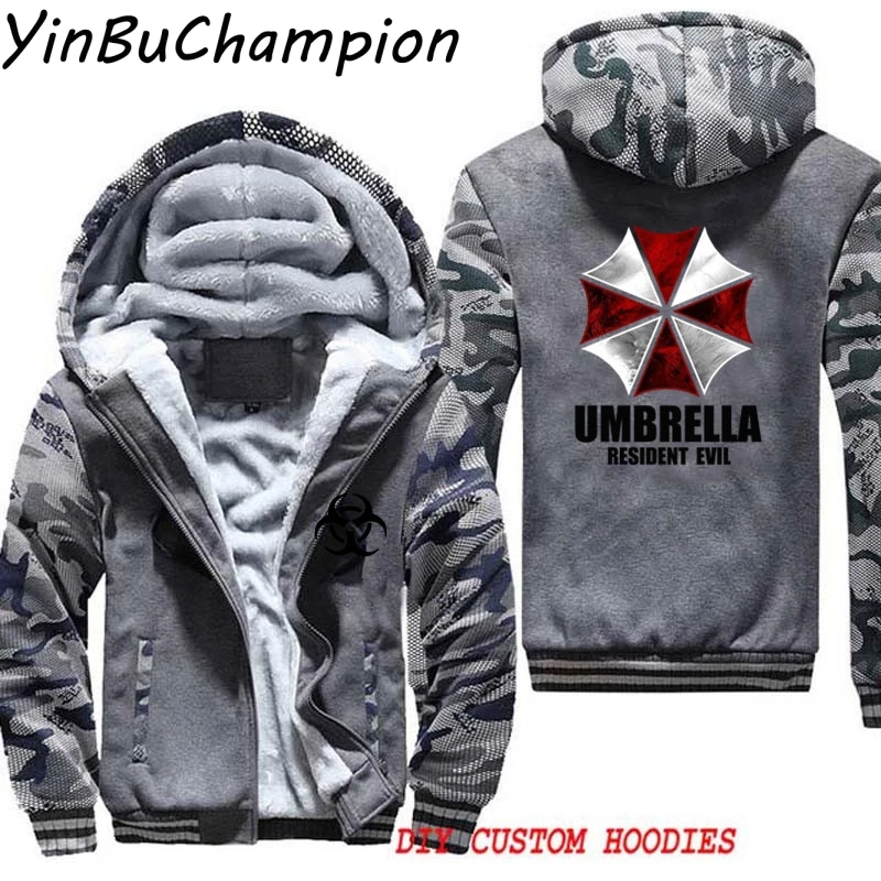 Guccy Мужская модная толстовка мужская зонтик корпорация биоопасность флис с