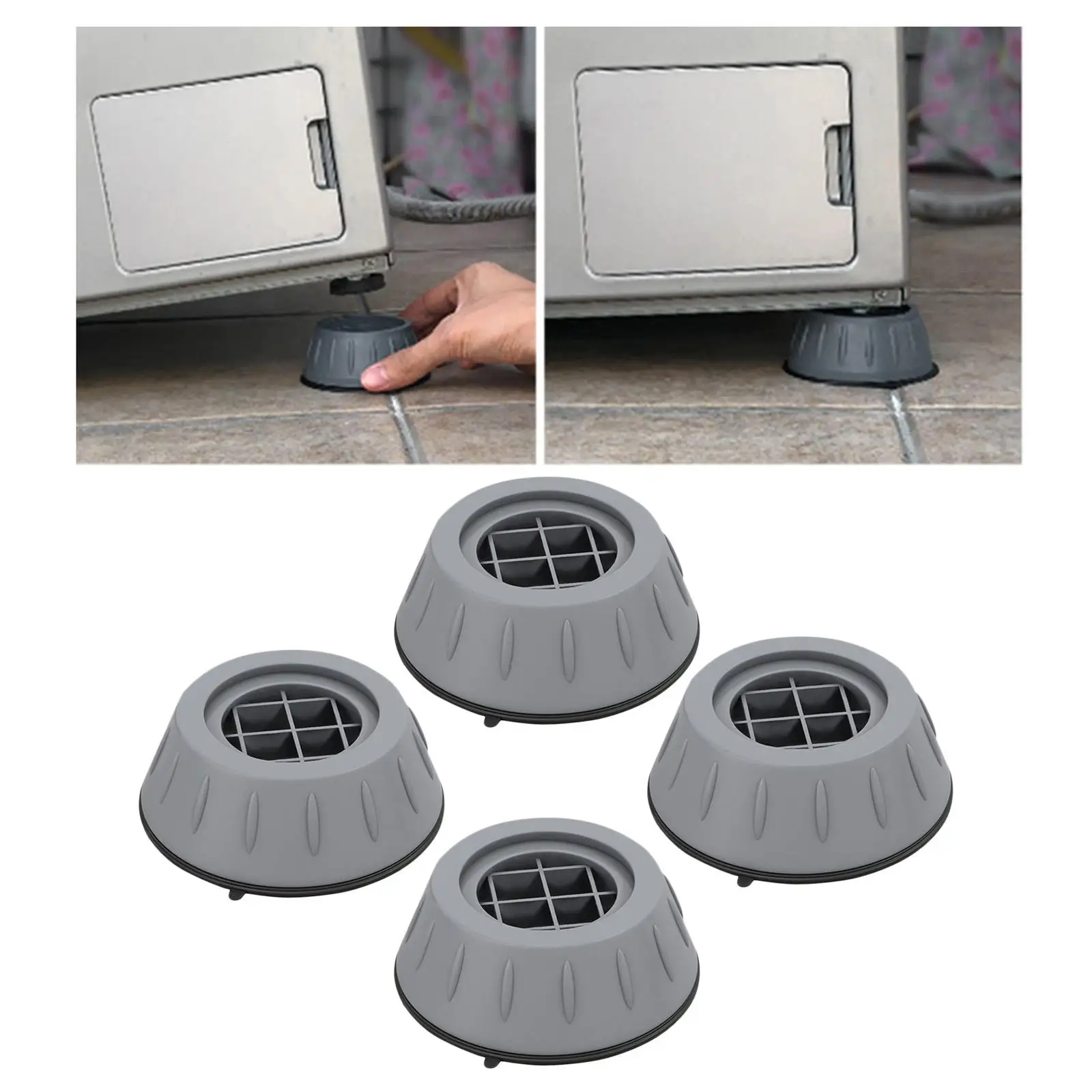 Pack of 4 Anti Vibration Pads Prevent Walking Washing Machine Mat Washer Stabilizer | Обустройство дома
