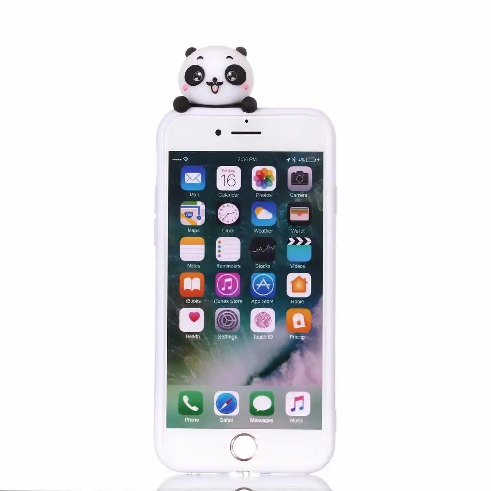 For iPhone 8 7 6 6S Plus 5 5S SE Cartoon 3D Doll Toys Animal pattern Candy Soft TPU Silicone case on for X XR XS MAX |
