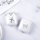 Мягкий чехол для наушников с картой мира, планетой, для Apple Airpods 12, защитный чехол, прозрачный чехол для наушников