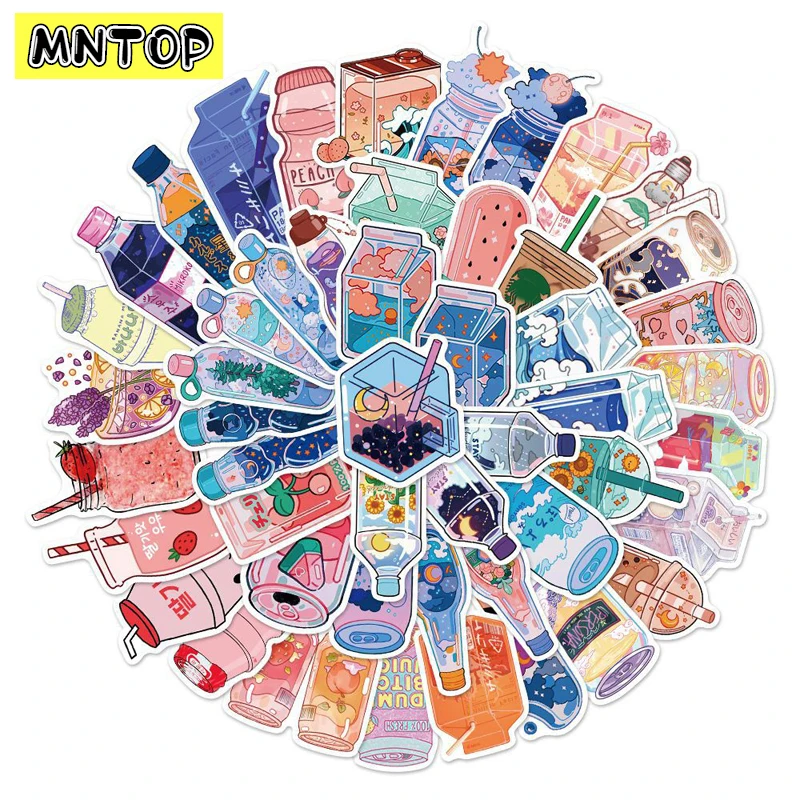 10/30/50Pcs/set Mixed Cartoon Drink Bottle Graffiti Sticker For Laptop Kids DIY Toy Case Furniture Luggage Helmet Skateboard