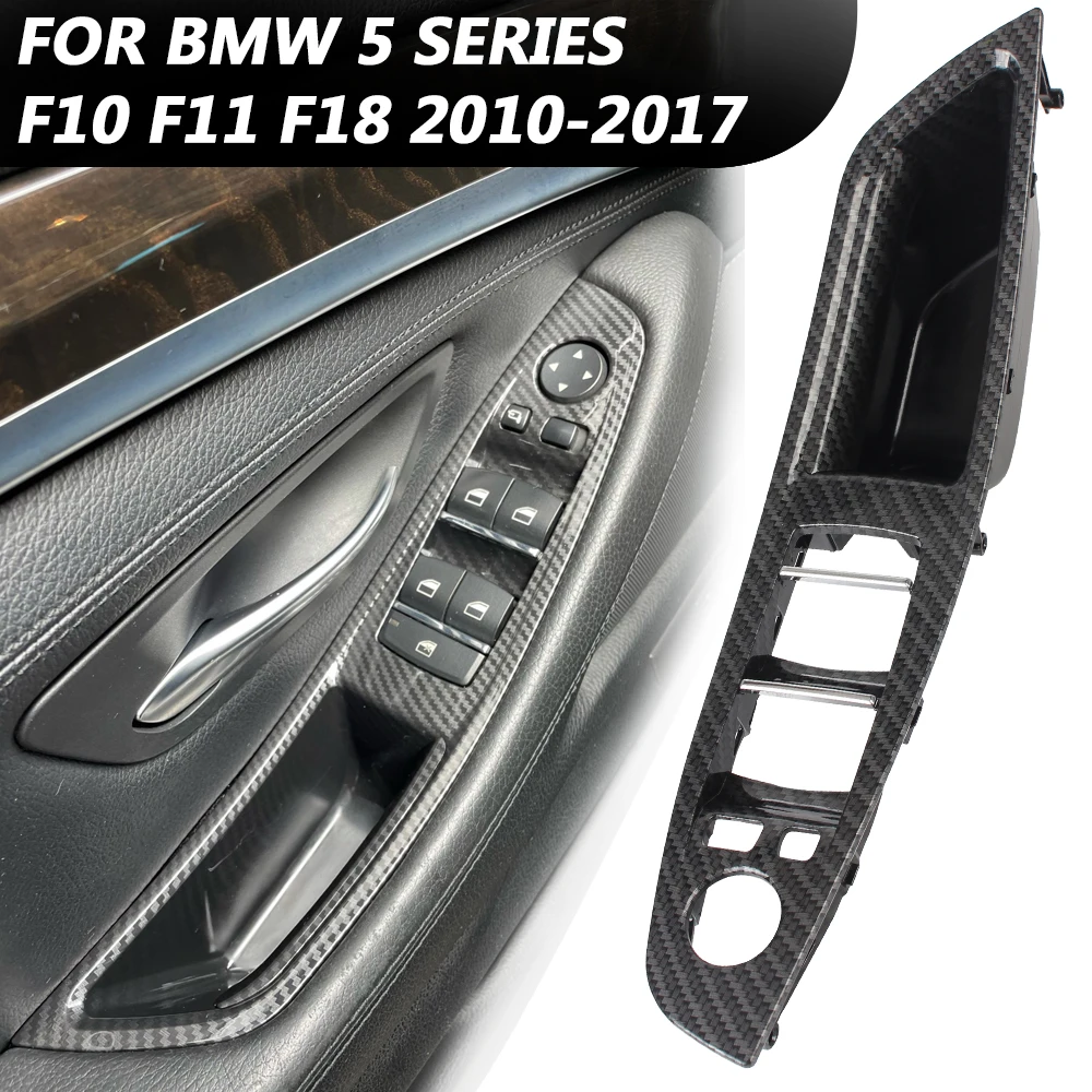 

Левый привод LHD для BMW Серия 5 F10 F18 2010-2017 панель переключателя дверной ручки автомобиля с узором из углеродного волокна 7 шт. автомобильные аксессуары