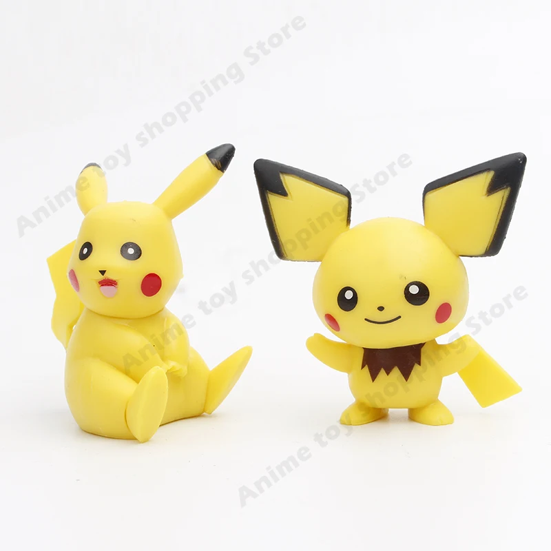 12pcsset 8cm pokemon dolls anime toy pikachu action toy figure toys model ornaments anime toys figures for kids christmas gifts free global shipping