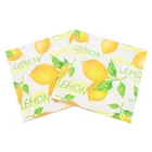 33 см 20 шт., бумажные салфетки с изображением лимона