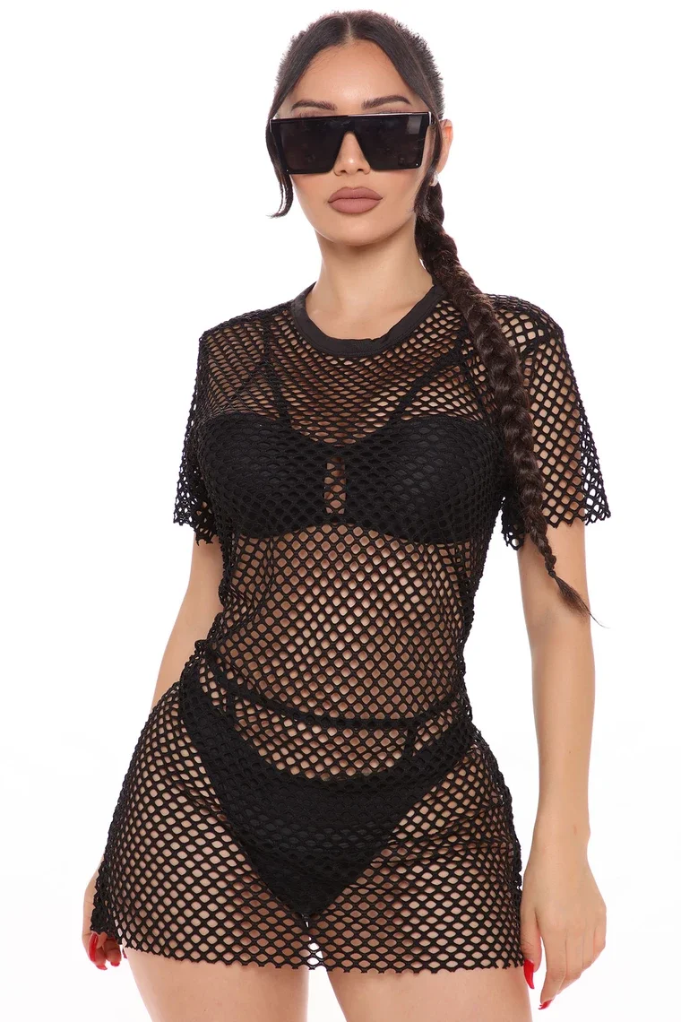 Женское летнее мини-платье в богемном стиле с коротким рукавом | Женская одежда