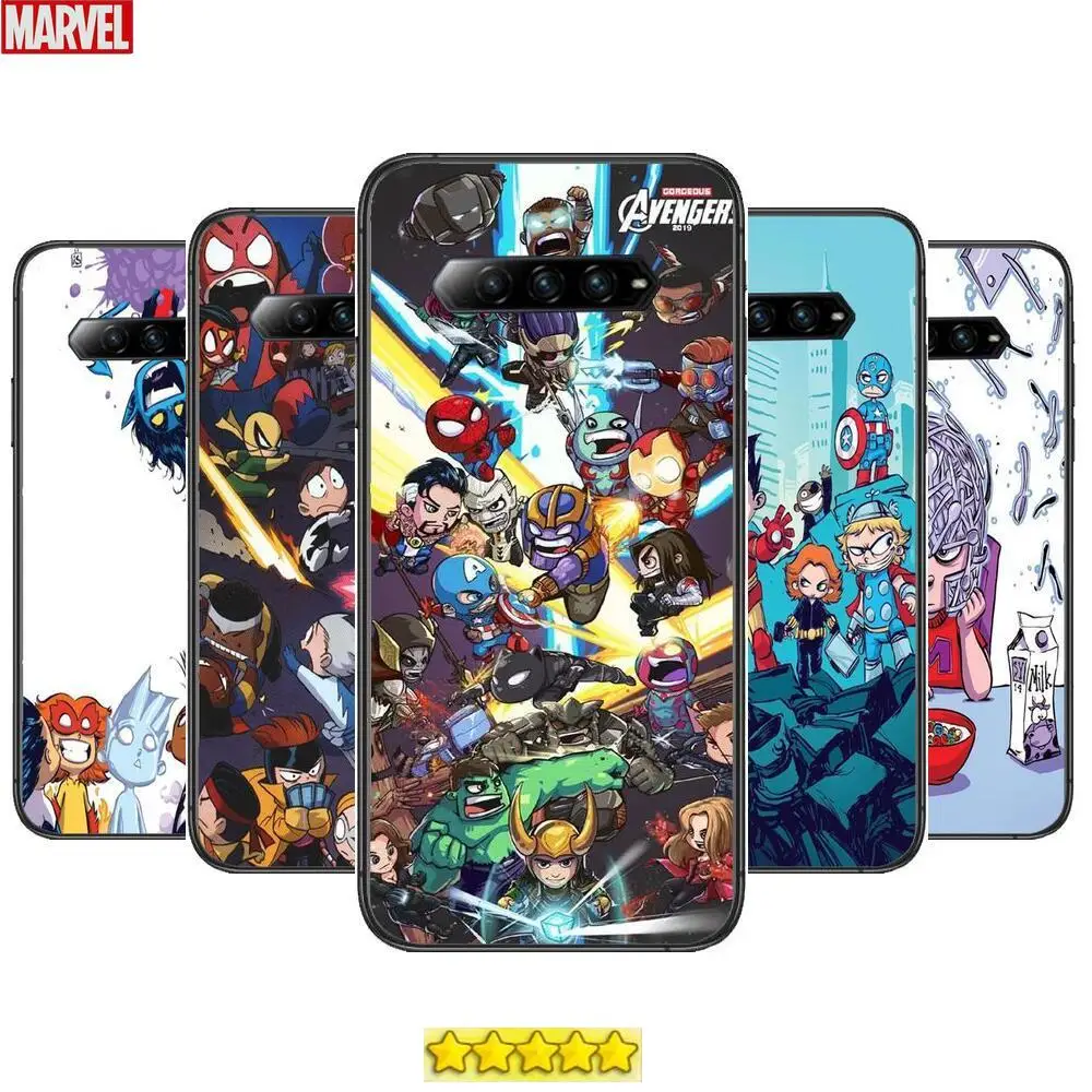 

Cute Marvel baby Phone Case For xiaomi redmi Black Shark 4 Pro 2 3 3s Cases Helo Black Cover Silicone Back Prett mini cover fund