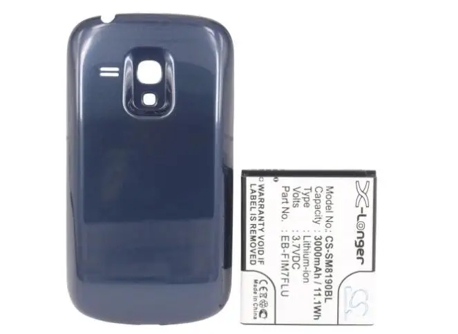 Кэмерон китайско 3000 мАч батарея для SAMSUNG Galaxy S 3 Mini III S3 мини SIII mini GT I8190 EB