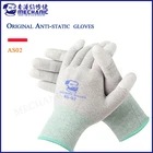 Антистатические перчатки MECHANIC AS02, эластичные противоскользящие защитные перчатки с полиуретановым покрытием, углеродное волокно, размер LM