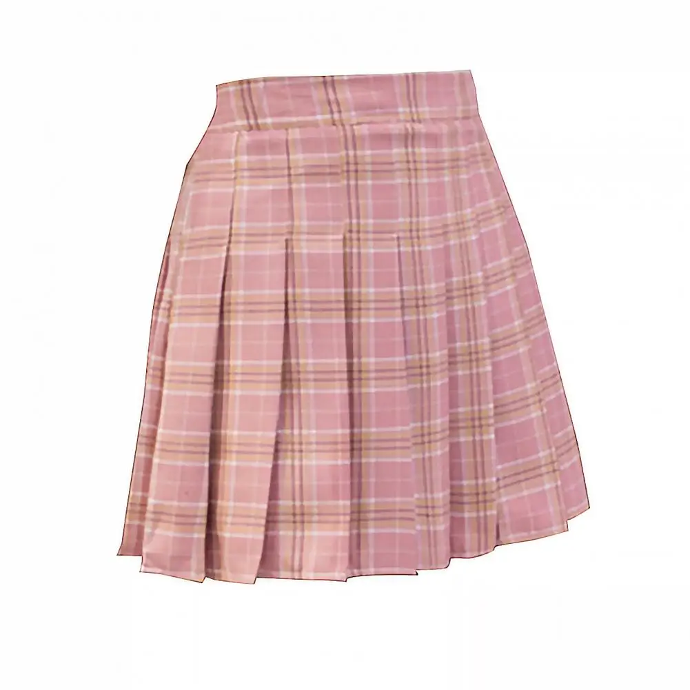 

Women Pleated Skirt High Waist Anti-wrinkle Japanese Style Girls Sexy Plaid Skirt A Line Skirt for Women Women's Clothing 2021