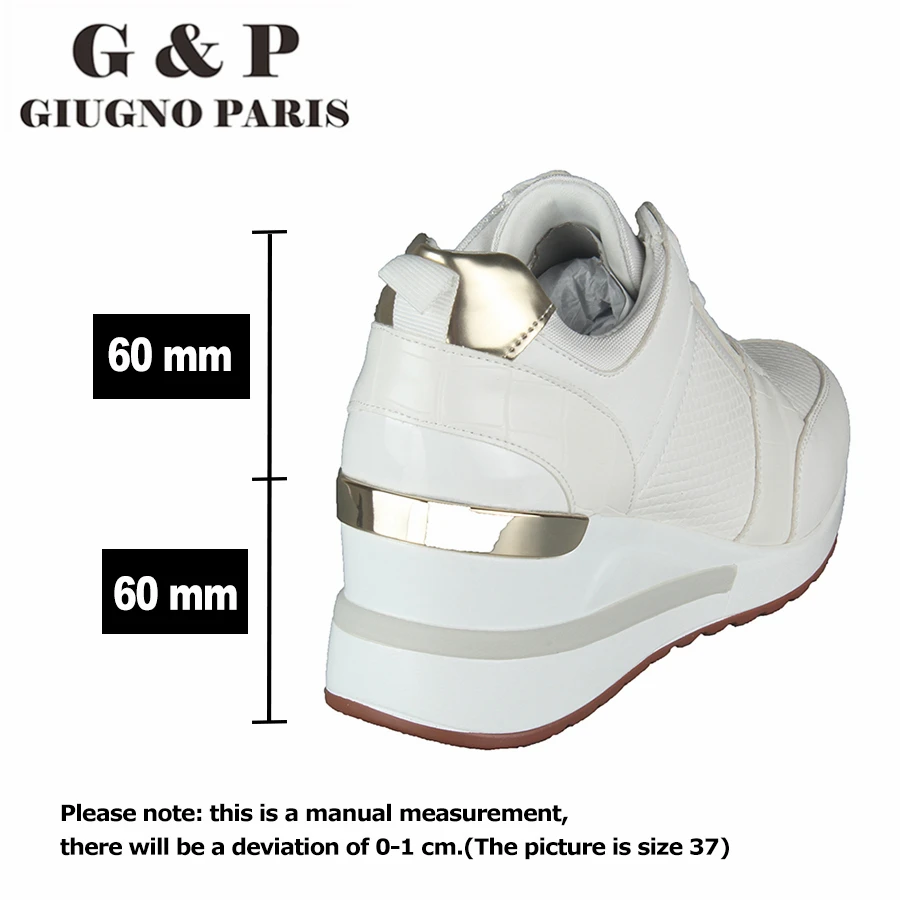 Белые кроссовки на танкетке Повседневная женская обувь Женская платформе