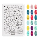 1 шт. 9.5X14.5cm шаблоны для ногтей 3D штамповочная пластина дизайн Штамп Инструменты для дизайна ногтей шаблоны из нержавеющей стали пластины Изображение #