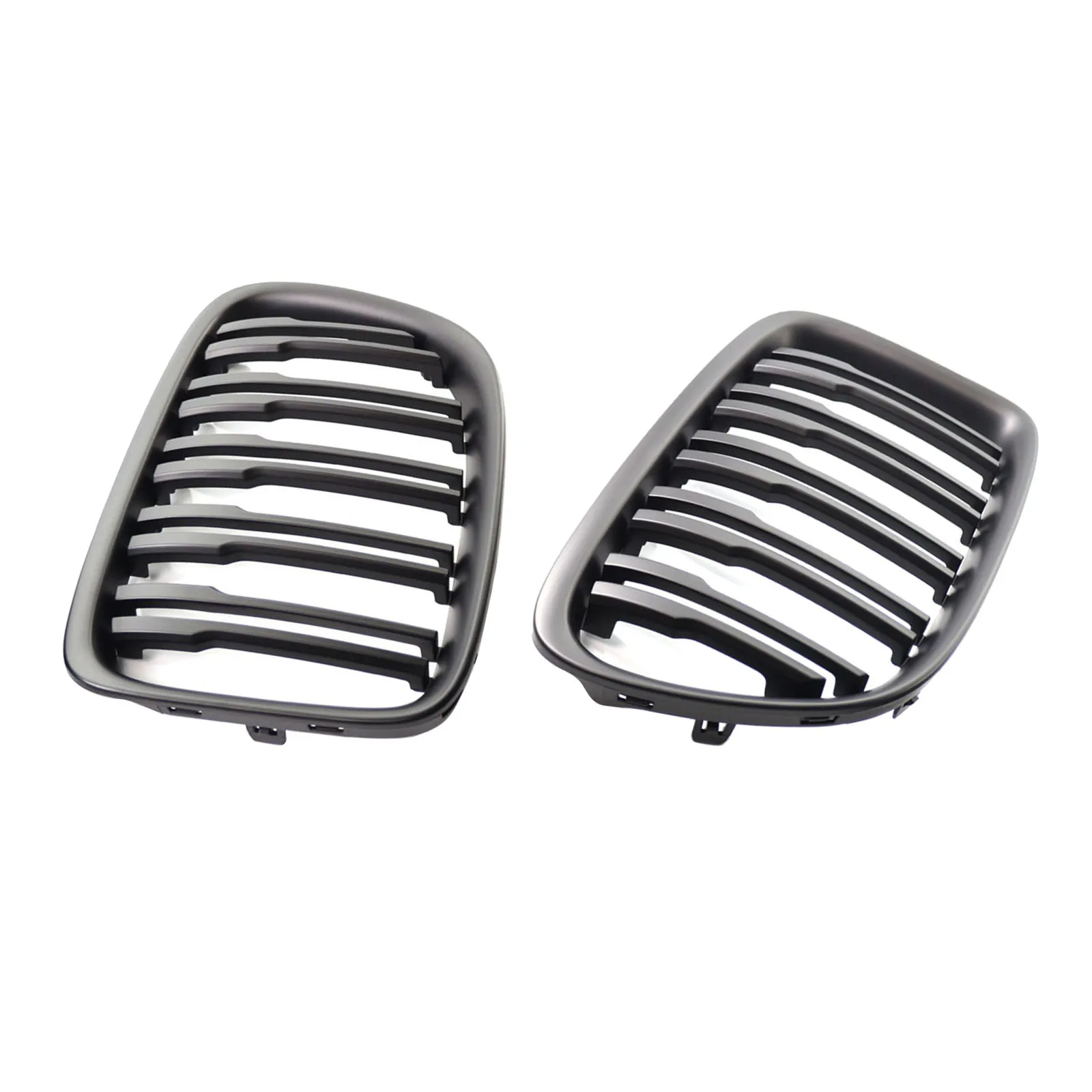 

Комплект из 2 передних радиаторов, совместимых с BMW E84 X1 18i 20i 2011 2012 2009 2015 Dual Slat Сменная сетка, матовый черный