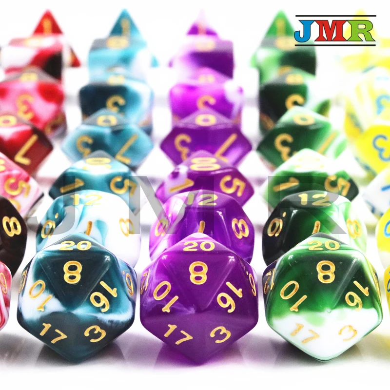 Высокое качество Горячая Туманность кости 7 набор D4 D6 D8 D10 D % D12 D20 для настольных