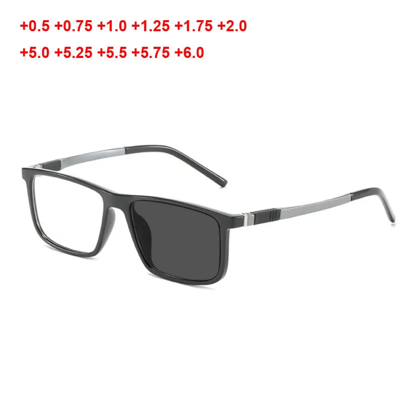 

Square Chameleon Farsighted Glasses Presbyopia Glasses Women TR90 Photochromic Eyeglasses +3.75 +5.75 +4.75