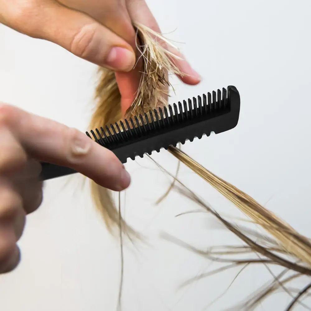 Расческа для бритвы с черной ручкой расческа стрижки и филировки волос дома DIY